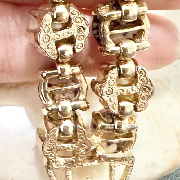 Vintage Unsigned? Ciner Multi-Color Pastel Glass And Pearl Cabochon  Bracelet - Picture 5 of 5